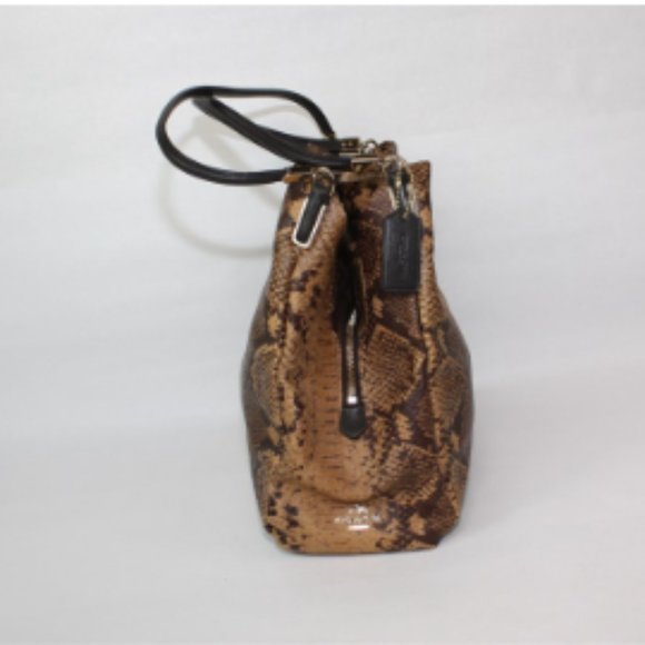 COACH Phoebe Python Snakeskin Embossed Leather Limited Edition Shoulder Bag - Picture 13 of 15